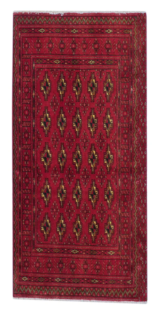 turkman-teppich-126-x-59-cm-200000-knoten-m-handgeknupft Persian Rug Turkmen 126 x 59 cm Wool Hand-knotted