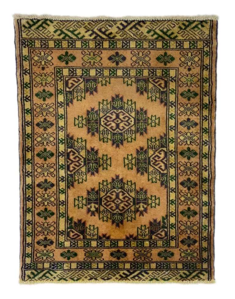 turkman-teppich-90-x-67-cm-200000-knoten-m-handgeknupft Persian Rug North Persia 90 x 67 cm Wool Hand-knotted