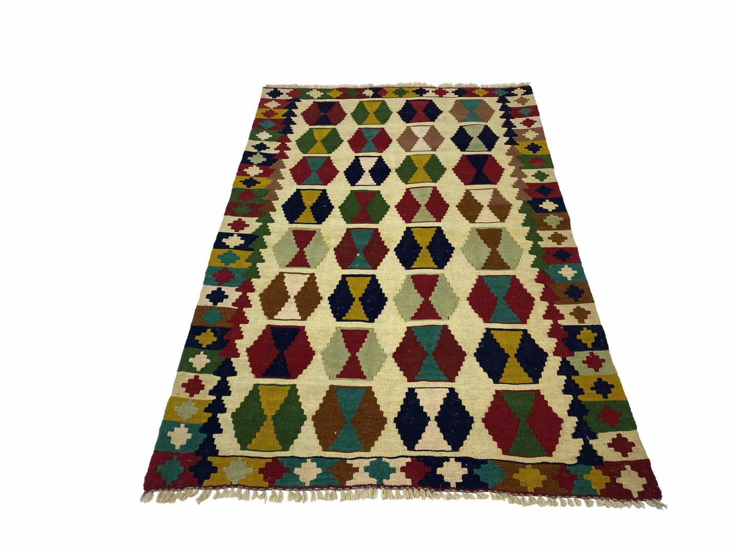 handgewebter-kelim-149-x-98-cm-fars-design-orientteppich-2 Oriental Rug Fars 149 x 98 cm Wool Hand-woven