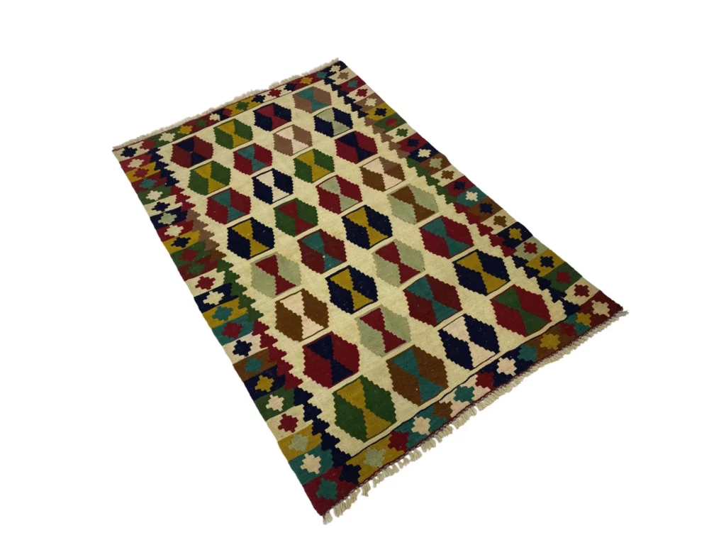 handgewebter-kelim-149-x-98-cm-fars-design-orientteppich-3 Oriental Rug Fars 149 x 98 cm Wool Hand-woven