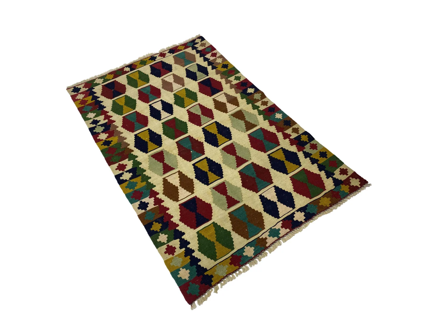 handgewebter-kelim-149-x-98-cm-fars-design-orientteppich-3 Oriental Rug Fars 149 x 98 cm Wool Hand-woven