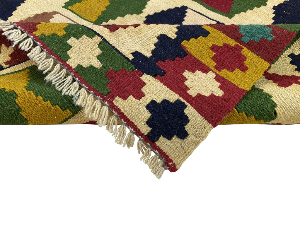 handgewebter-kelim-149-x-98-cm-fars-design-orientteppich-7 Oriental Rug Fars 149 x 98 cm Wool Hand-woven