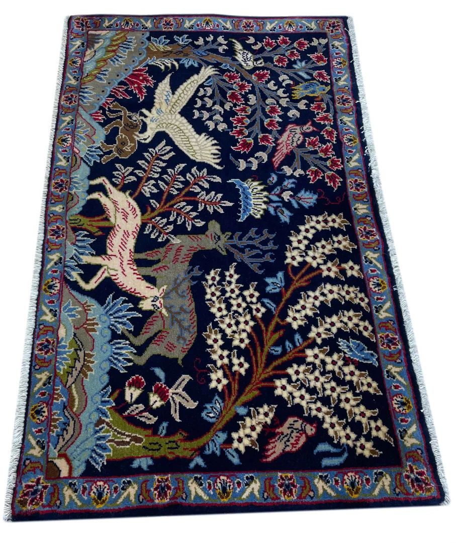 keshan-teppich-112-x-67-cm-150000-300000-knoten-handgeknupft-orientteppich-1 Persian Rug Kashan 112 x 67 cm Wool Hand-knotted