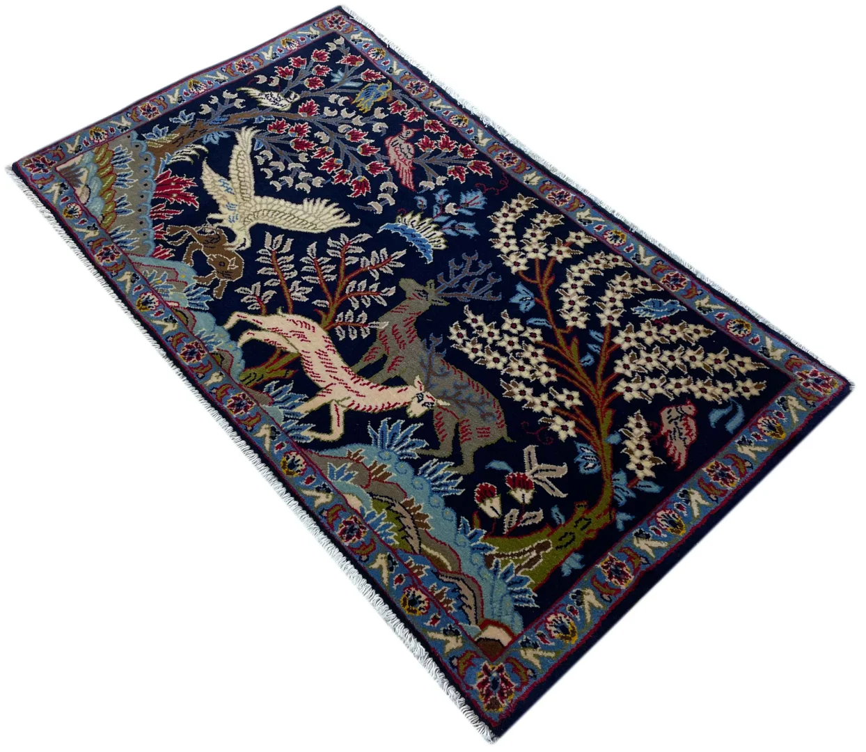 keshan-teppich-112-x-67-cm-150000-300000-knoten-handgeknupft-orientteppich-2 Persian Rug Kashan 112 x 67 cm Wool Hand-knotted