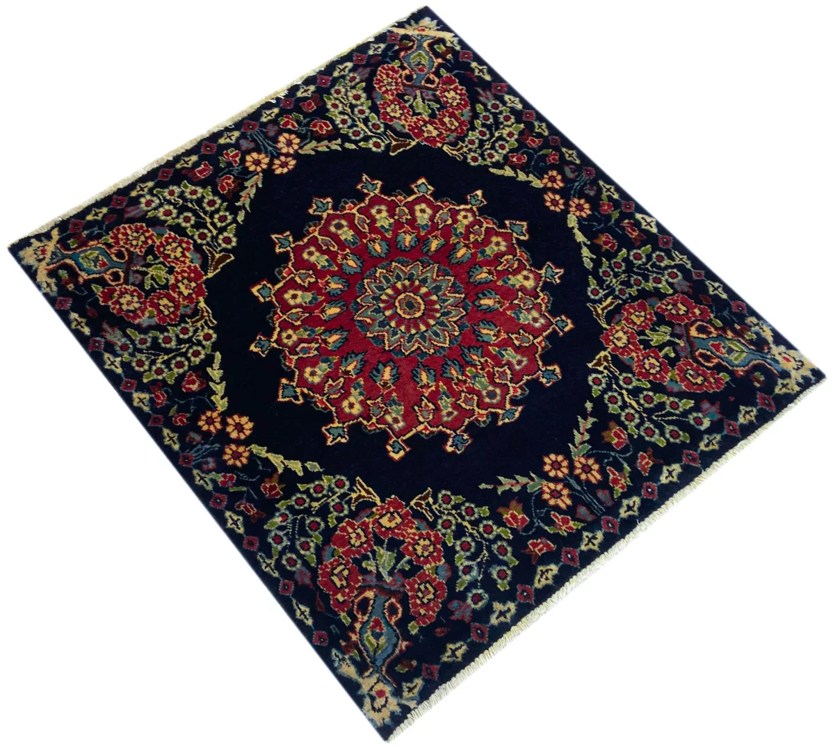 keshan-teppich-90x80cm-150000-knoten-m-handgeknupft-orientteppich-1 Persian Rug Kashan 90 x 80 cm Wool Hand-knotted
