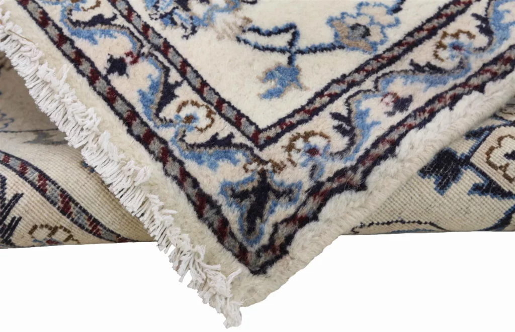 nain-teppich-133x73-cm-florales-muster-handgeknupft-perserteppich-3 Persian Rug Nain 133 x 73 cm Wool Hand-knotted