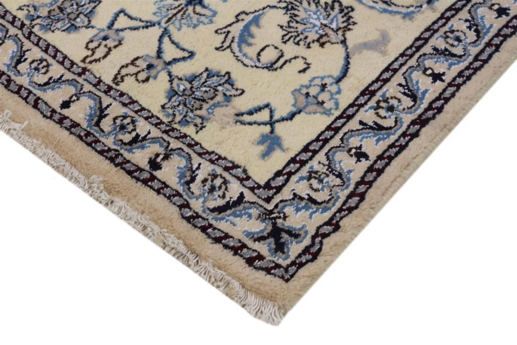 nain-teppich-134-x-69-cm-florales-muster-handgeknupft-2 Persian Rug Nain 134 x 69 cm Wool Hand-knotted