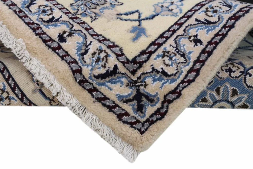 nain-teppich-134-x-69-cm-florales-muster-handgeknupft-3 Persian Rug Nain 134 x 69 cm Wool Hand-knotted