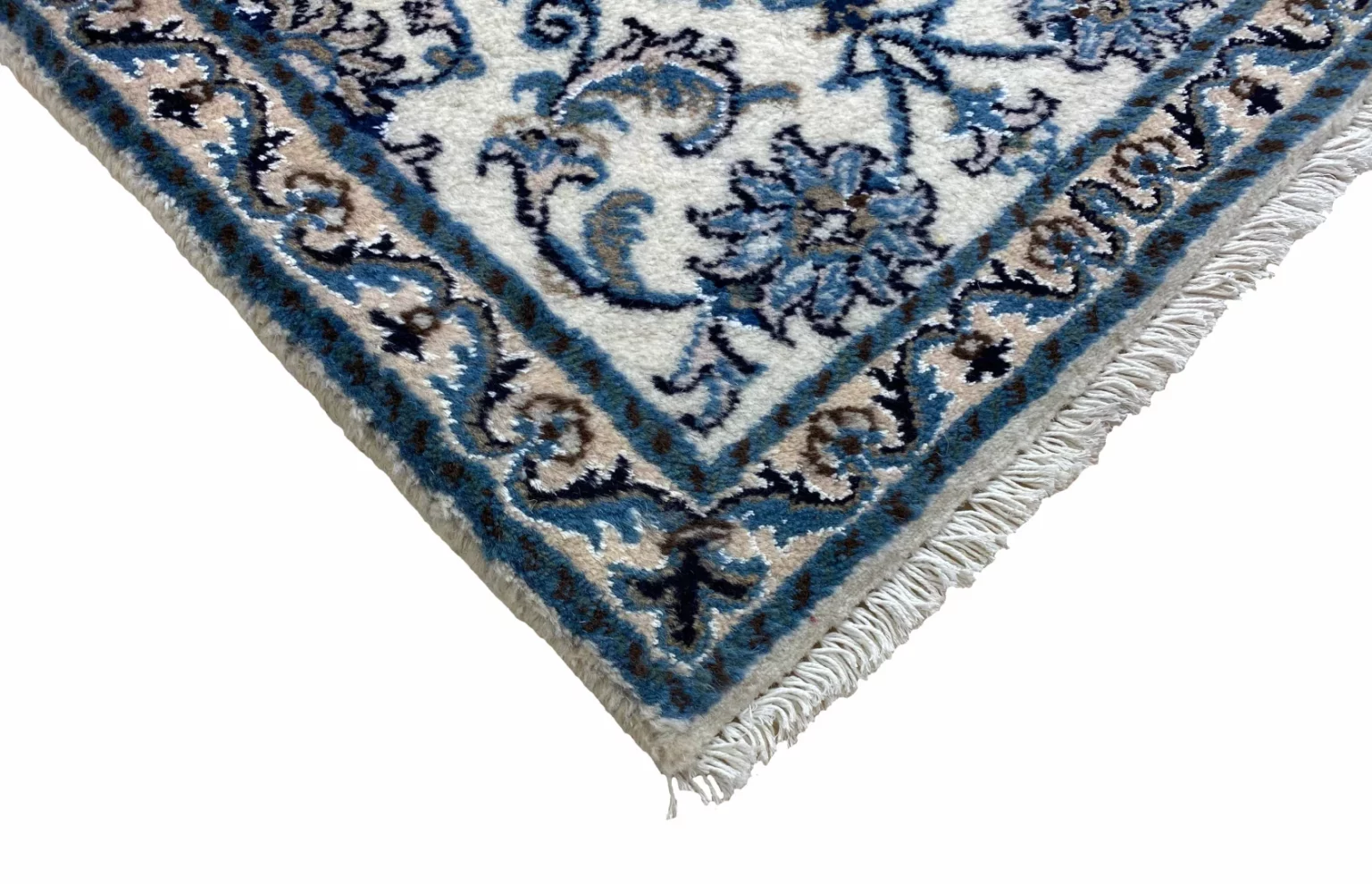 eleganter-nain-teppich-90-x-60-cm-handgeknupft-fur-teppiche-2 Persian Rug Nain 90 x 60 cm Wool Hand-knotted
