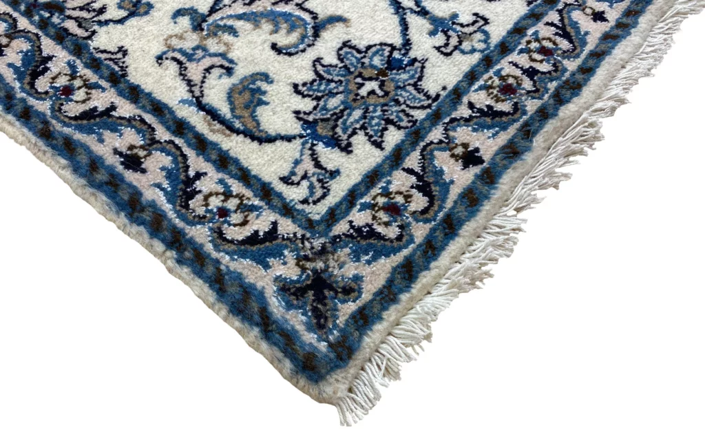 Persian Rug Nain 90 x 60 cm Wool Silk Hand-knotted
