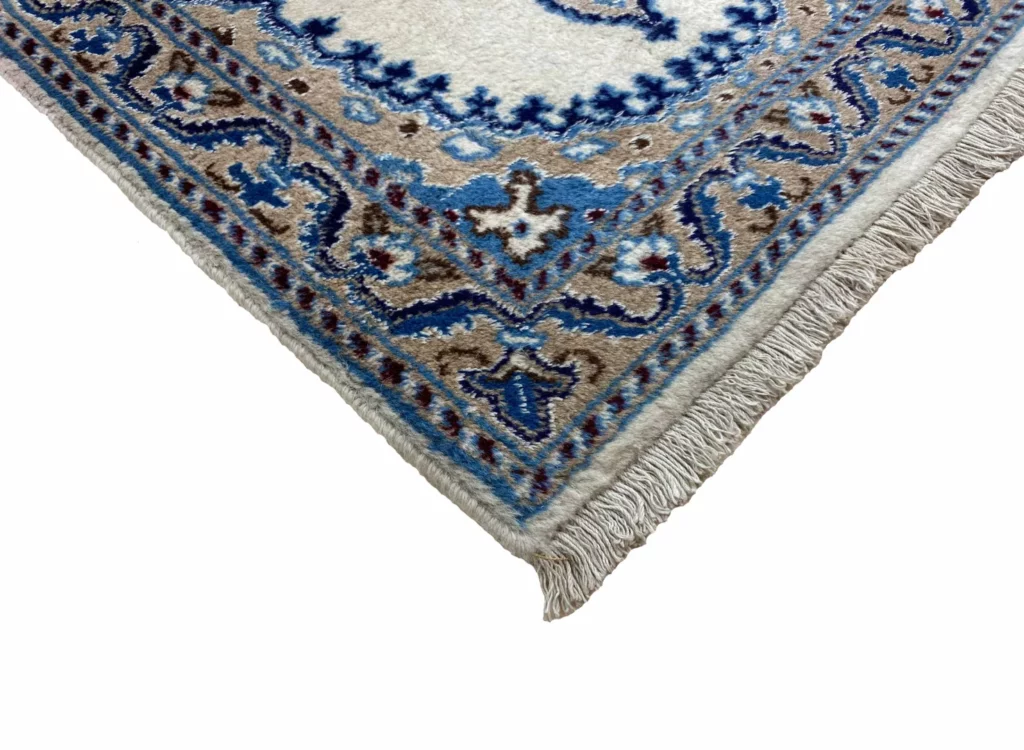 nain-teppich-90-x-60-cm-florales-design-handgeknupft-fur-teppiche-10 Persian Rug Nain 90 x 60 cm Wool Silk Hand-knotted