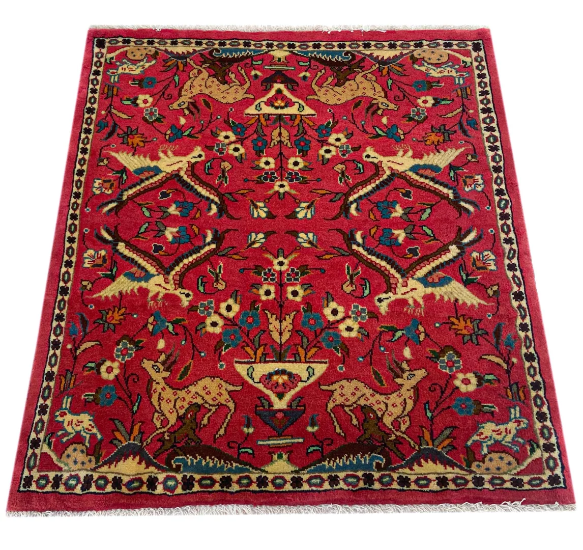 Persian Rug Sarouk 98 x 88 cm Wool Hand-knotted