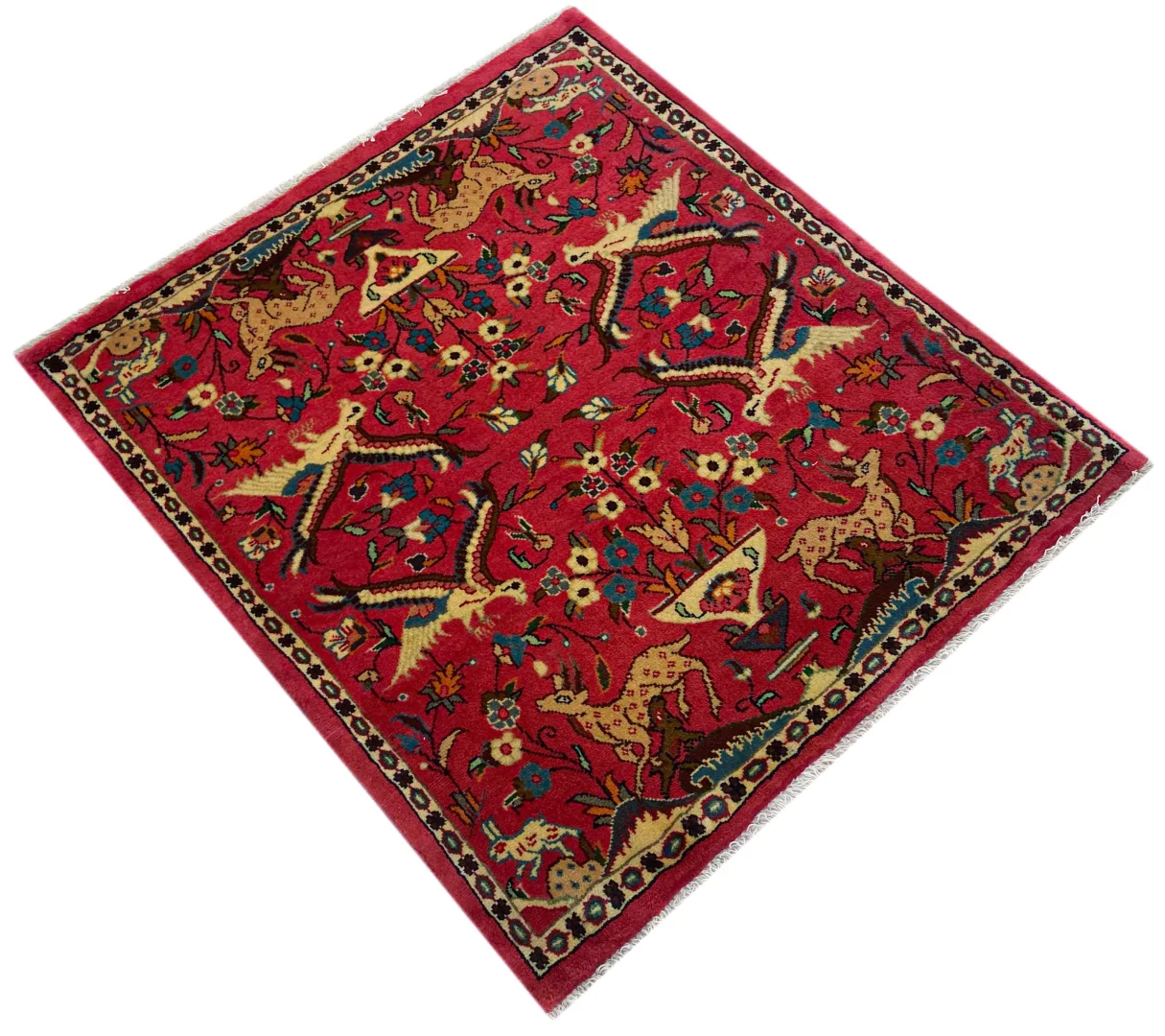 Persian Rug Sarouk 98 x 88 cm Wool Hand-knotted