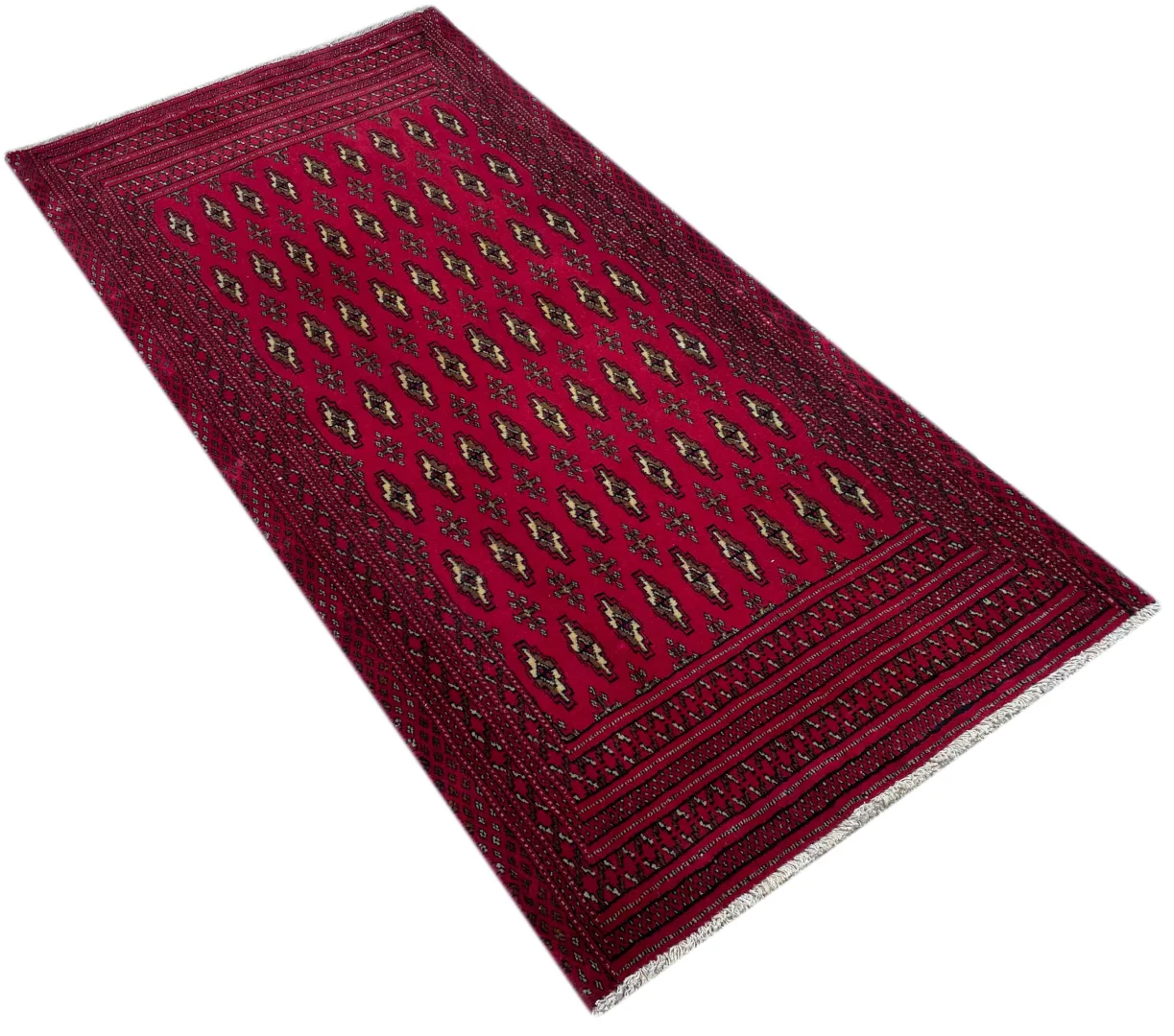 turkman-teppich-135-x-66-cm-200000-knoten-m-handgeknupft-2 Persian Rug Turkmen 135 x 66 cm Wool Hand-knotted