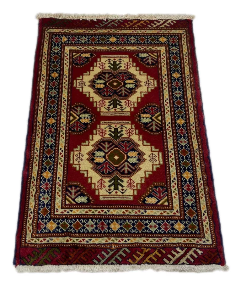 Persian Rug Turkmen 95 x 63 cm Wool Hand-knotted