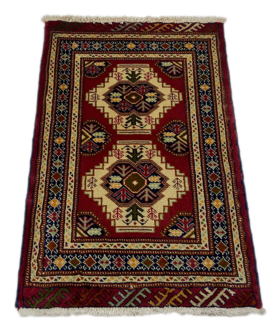 Persian Rug Turkmen 95 x 63 cm Wool Hand-knotted