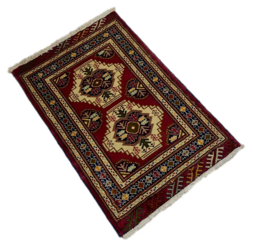 Persian Rug Turkmen 95 x 63 cm Wool Hand-knotted