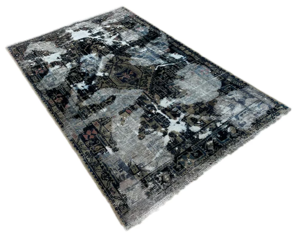 vintage-orientteppich-177-x-115-cm-handgeknupft-modernes-design-2 Oriental Rug 177 x 115 cm Wool Hand-knotted