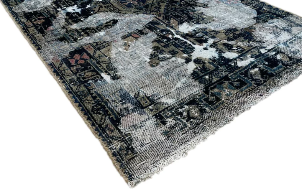 vintage-orientteppich-177-x-115-cm-handgeknupft-modernes-design-3 Oriental Rug 177 x 115 cm Wool Hand-knotted