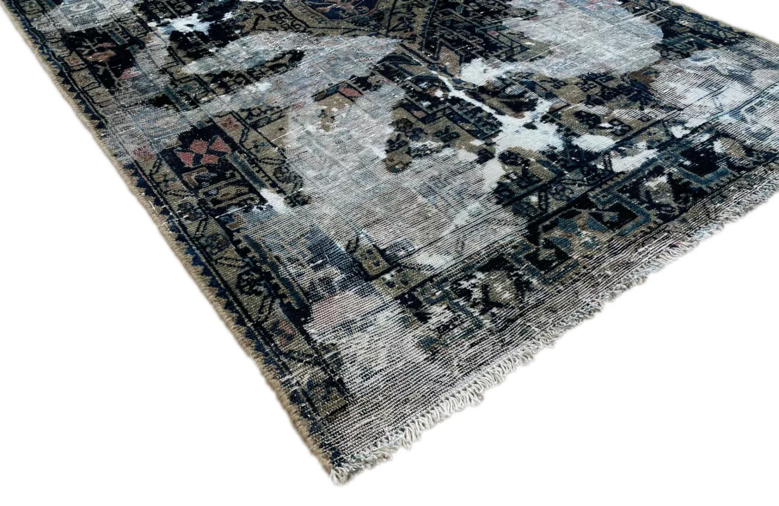 vintage-orientteppich-177-x-115-cm-handgeknupft-modernes-design-3 Oriental Rug 177 x 115 cm Wool Hand-knotted