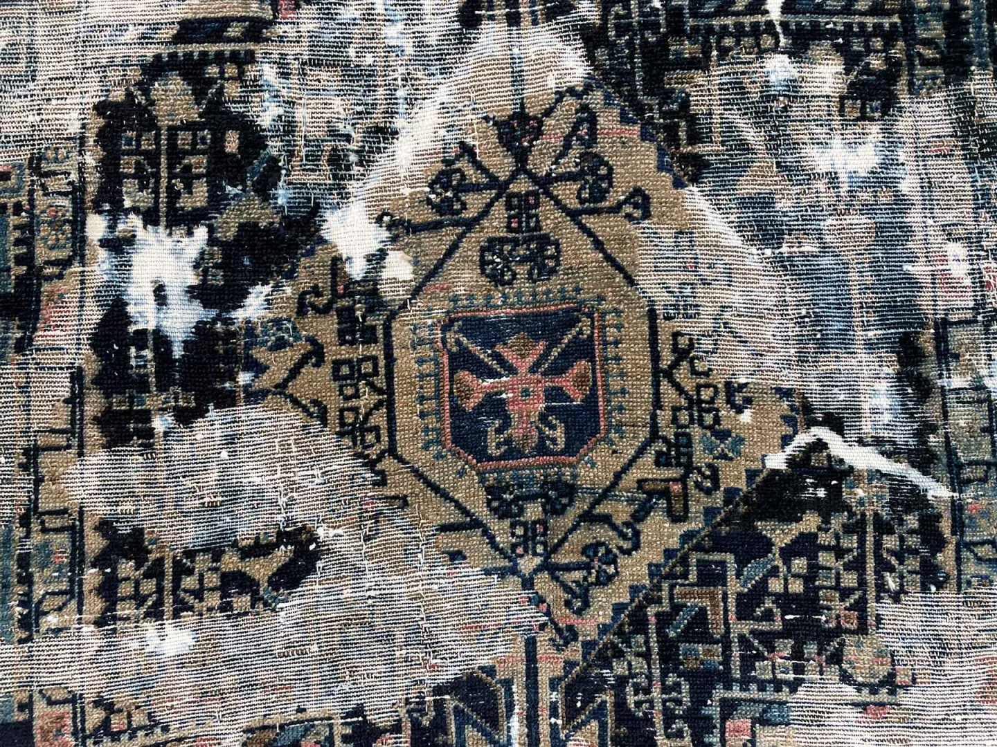 vintage-orientteppich-177-x-115-cm-handgeknupft-modernes-design-5 Oriental Rug 177 x 115 cm Wool Hand-knotted