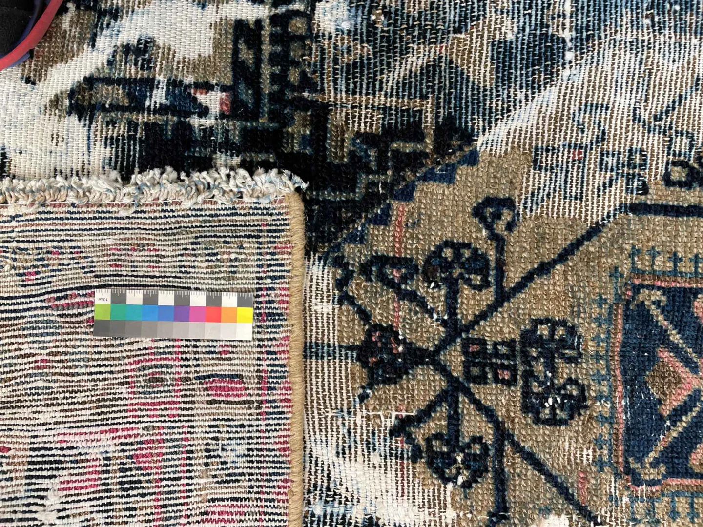 vintage-orientteppich-177-x-115-cm-handgeknupft-modernes-design-6 Oriental Rug 177 x 115 cm Wool Hand-knotted