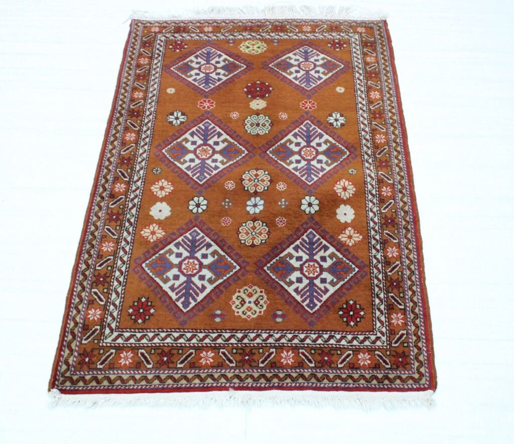 original-russischer-kazak-orientteppich-115x75-cm-handgeknupft-1 Oriental Rug Kazak 115 x 75 cm Wool Hand-knotted