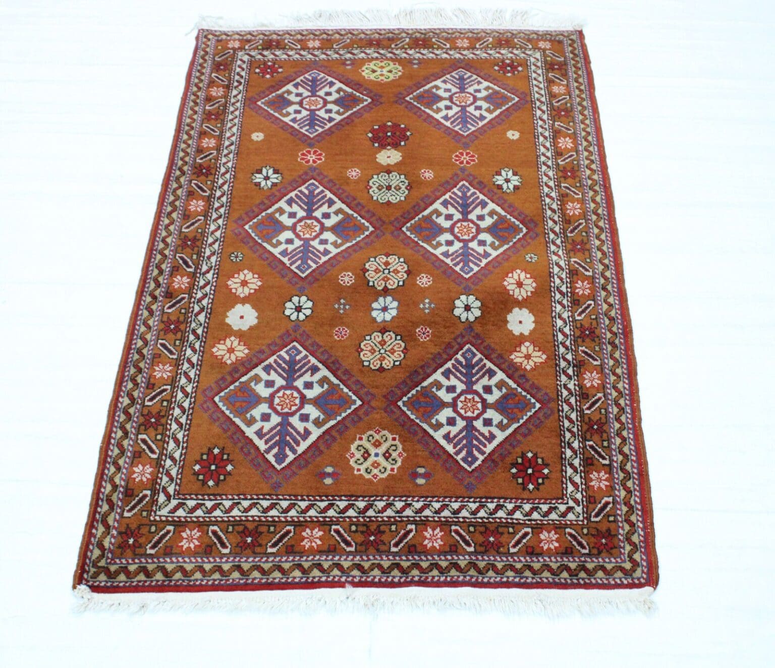 original-russischer-kazak-orientteppich-115x75-cm-handgeknupft-1 Oriental Rug Kazak 115 x 75 cm Wool Hand-knotted