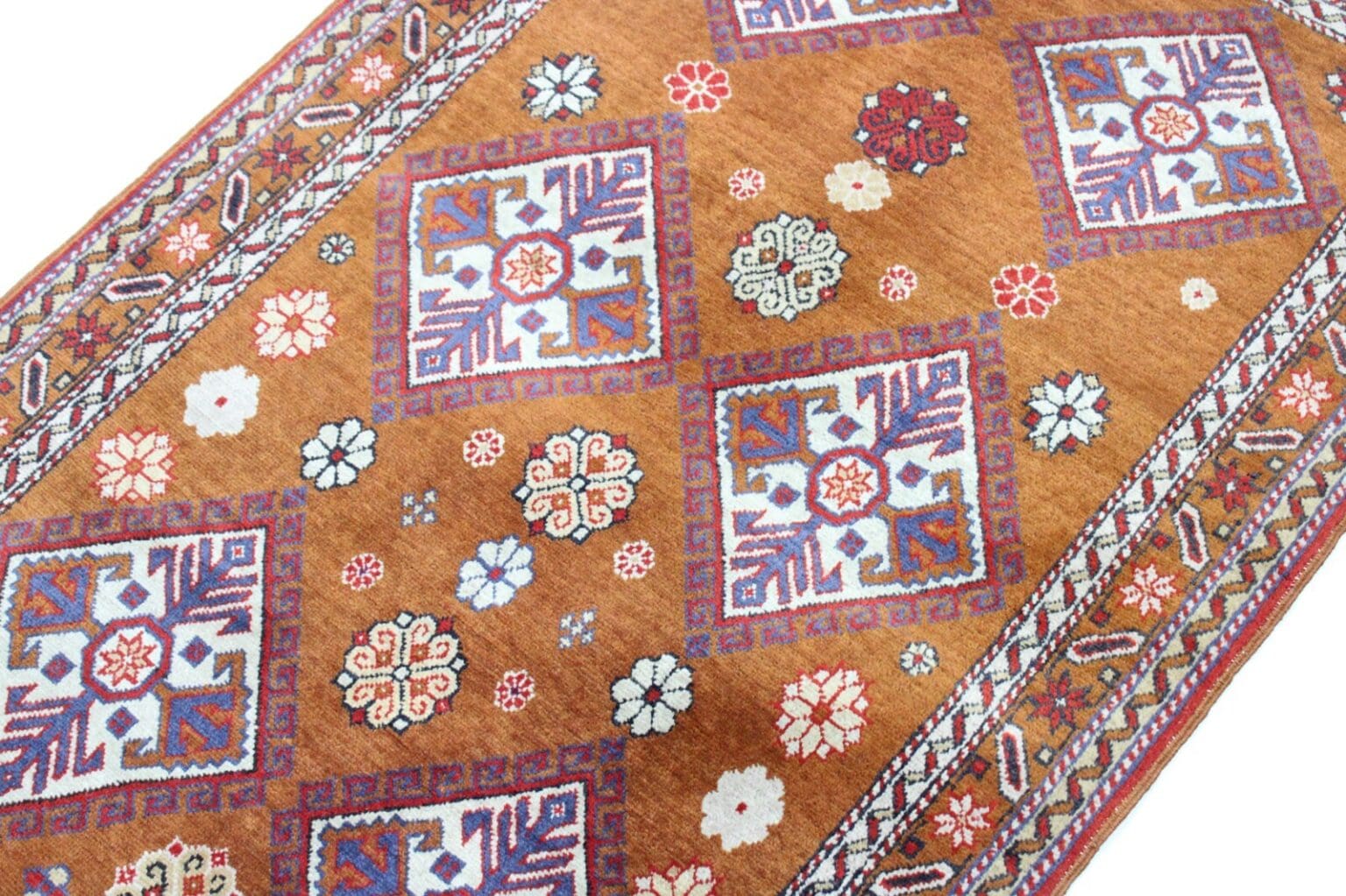 original-russischer-kazak-orientteppich-115x75-cm-handgeknupft-4 Oriental Rug Kazak 115 x 75 cm Wool Hand-knotted