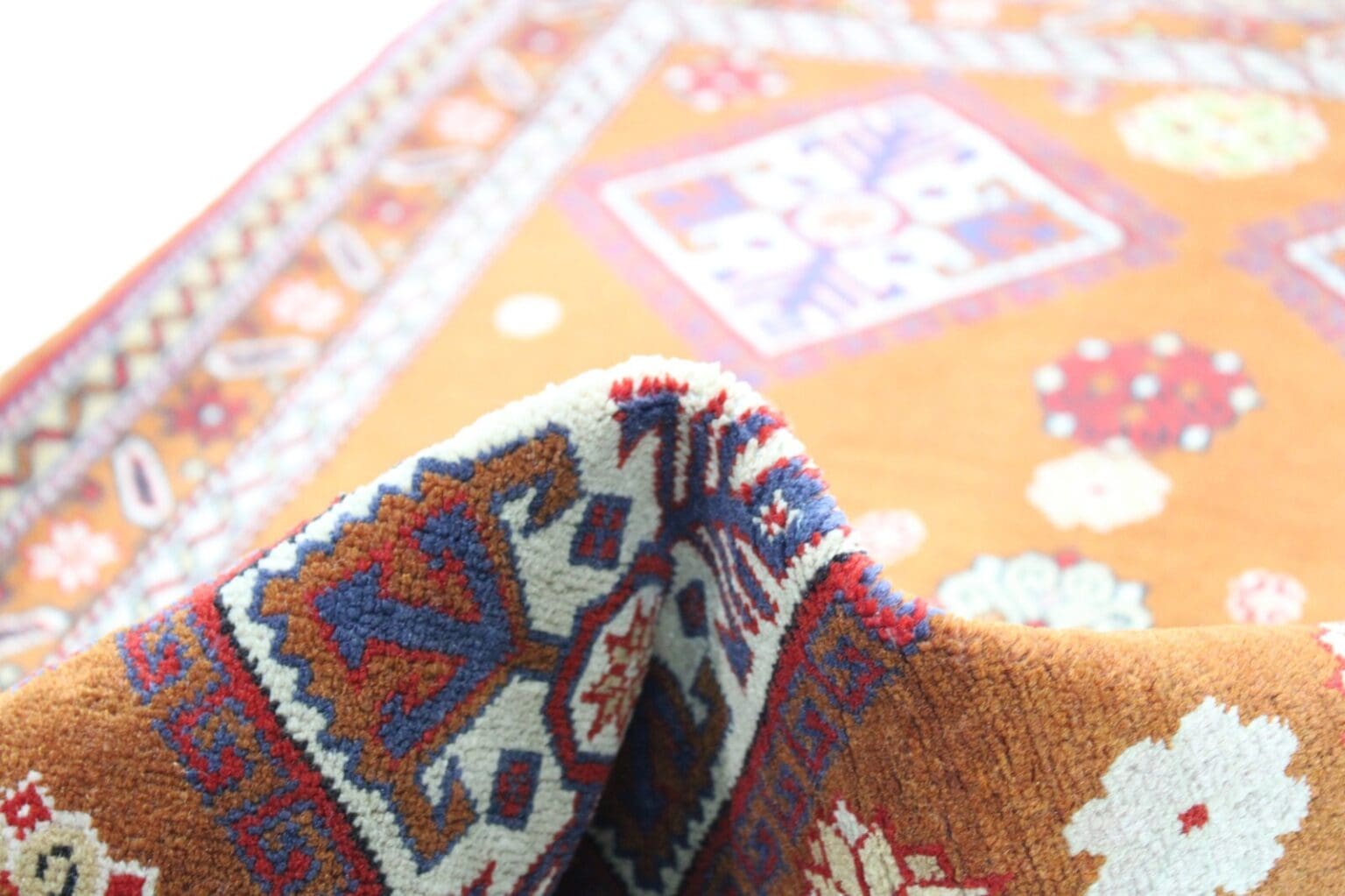 original-russischer-kazak-orientteppich-115x75-cm-handgeknupft-5 Oriental Rug Kazak 115 x 75 cm Wool Hand-knotted