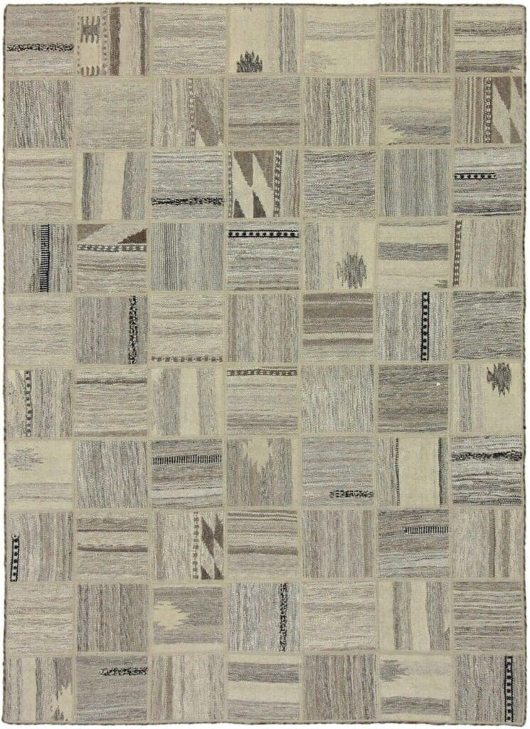 original-handgewebter-kelim-patchwork-198x155-cm-neu-orientteppich Oriental Rug 198x155 cm Wool Hand-woven