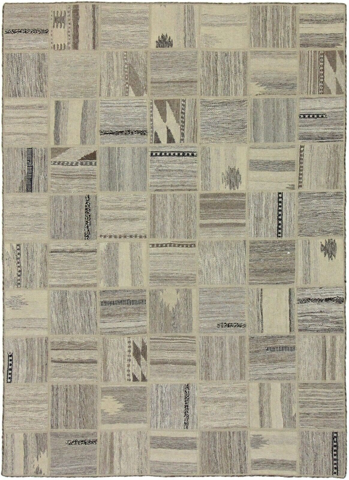 original-handgewebter-kelim-patchwork-198x155-cm-neu-orientteppich Oriental Rug 198x155 cm Wool Hand-woven