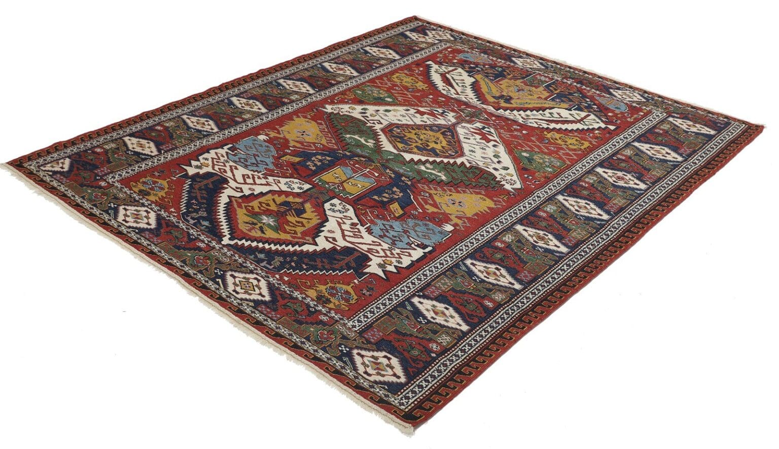 kelim-sumach-varni-210x172-cm-handgewebt-klassisch-wolle-1 Persian Rug 210x172 cm Wool Hand-woven