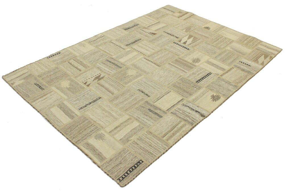 original-handgewebter-kelim-patchwork-198x155-cm-neu-orientteppich-1 Oriental Rug 198x155 cm Wool Hand-woven