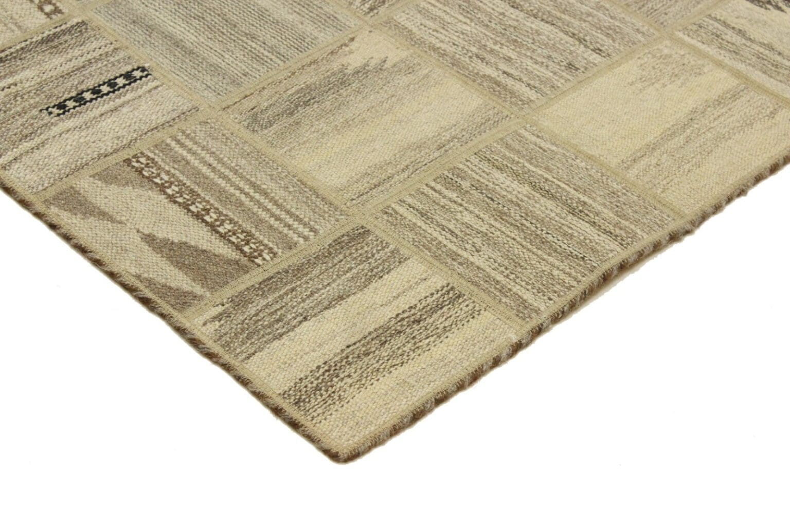 original-handgewebter-kelim-patchwork-198x155-cm-neu-orientteppich-4 Oriental Rug 198x155 cm Wool Hand-woven