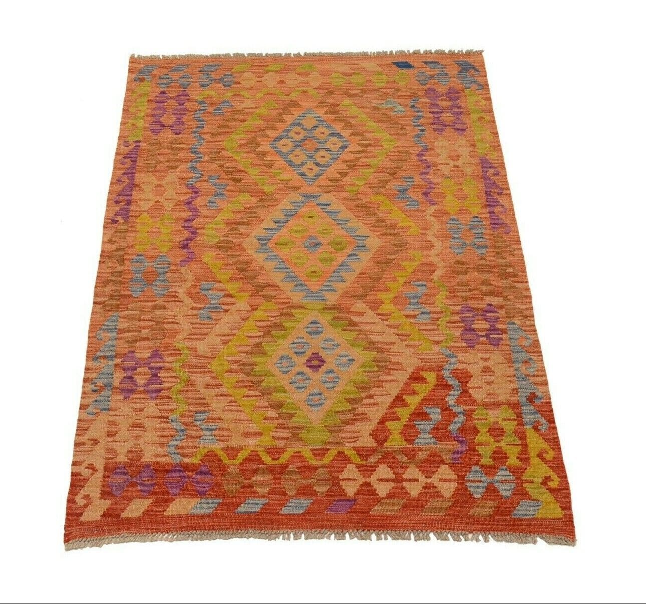 Oriental Rug Afghan 150 x 106 cm Wool Hand-woven
