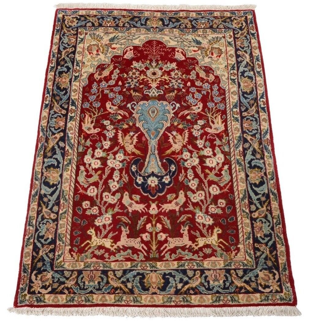 Persian Rug Isfahan 131 x 87 cm Wool Hand-knotted