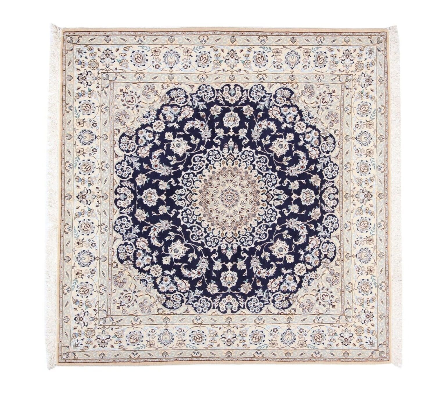 Persian Rug Nain 9 La 202 x 203 cm Wool Hand-knotted