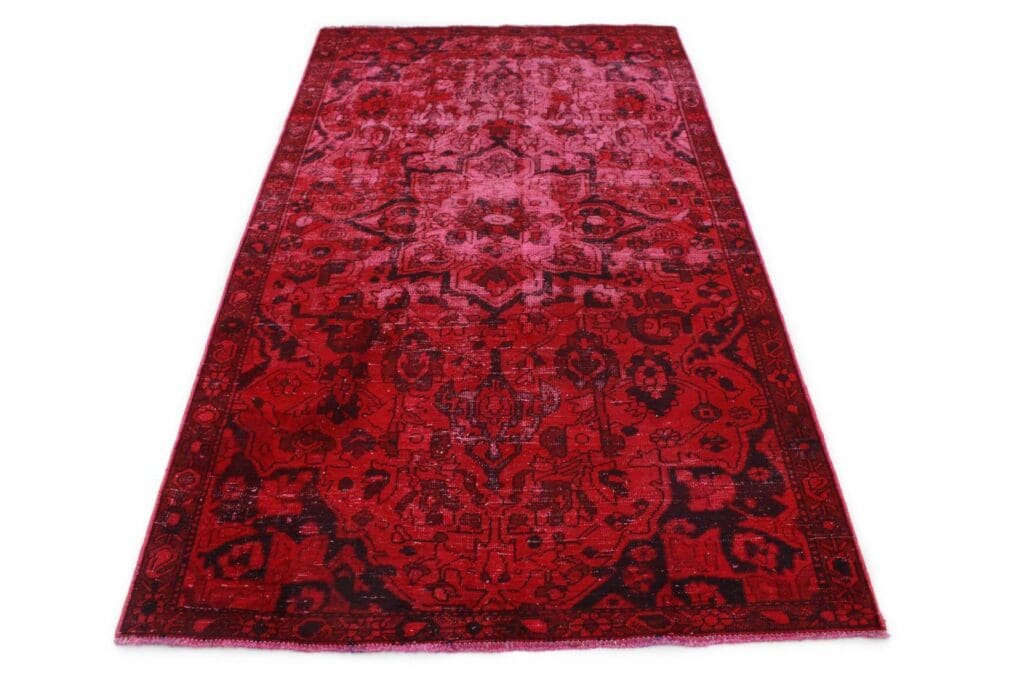 vintage-orientteppich-rot-274x151cm-handgeknupft-unikat Oriental Rug 274x151 cm Wool Hand-knotted