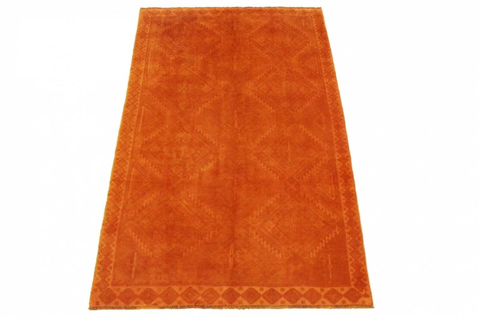 vintage-orientteppich-225x139cm-orange-handgeknupft-exklusiv Persian Rug 225 x 139 cm Wool Hand-knotted