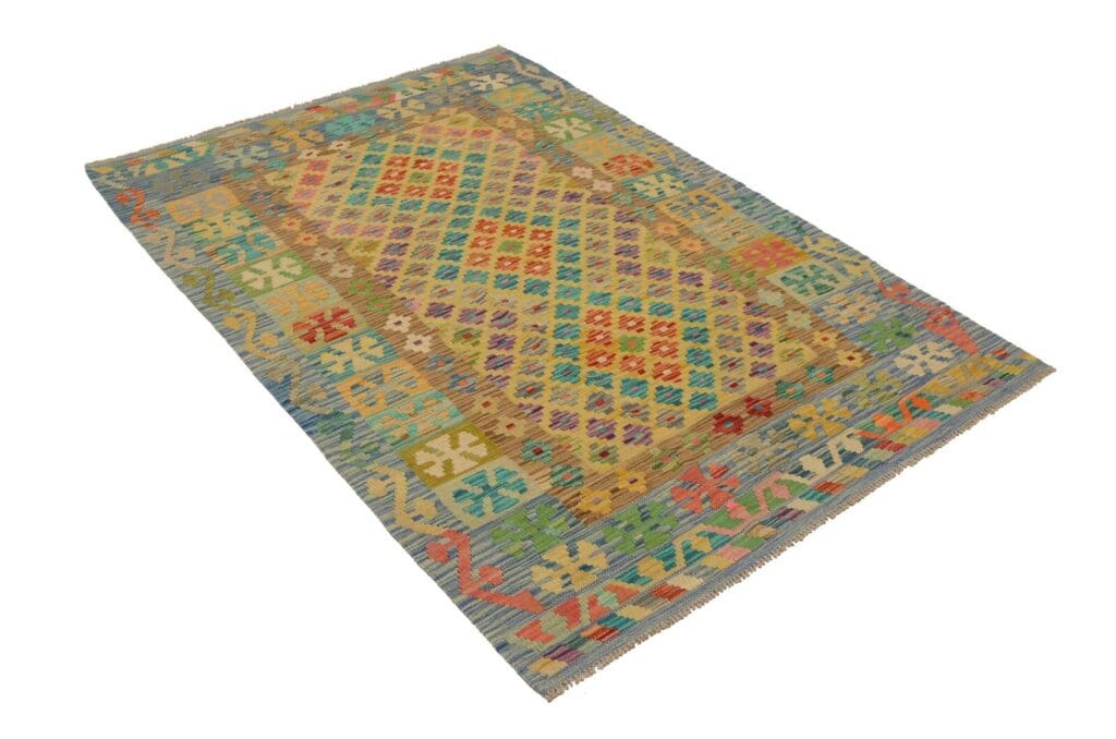 Oriental Rug Afghan 182 x 124 cm Wool Hand-woven