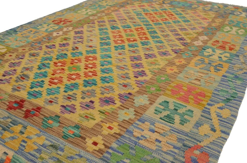 Oriental Rug Afghan 182 x 124 cm Wool Hand-woven