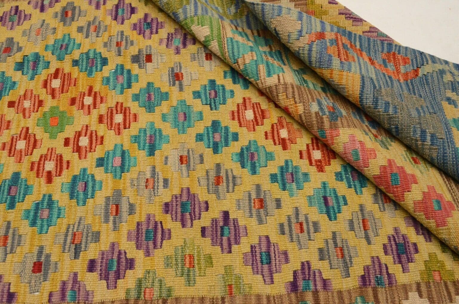 Oriental Rug Afghan 182 x 124 cm Wool Hand-woven