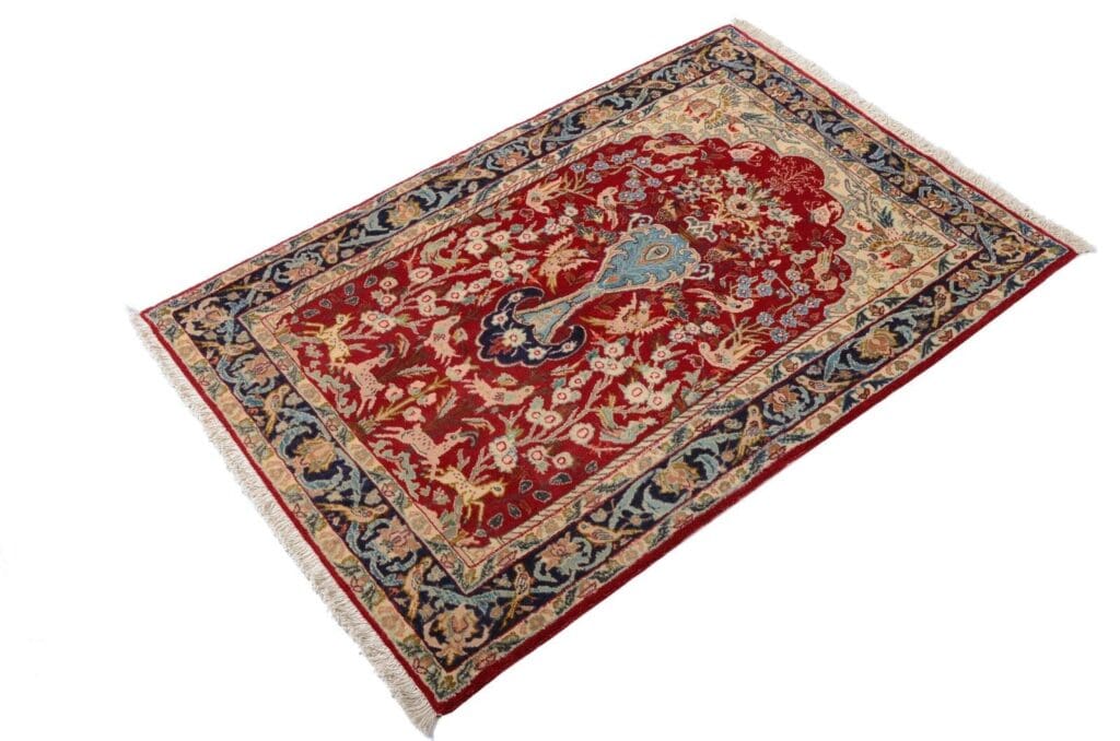 Persian Rug Isfahan 131 x 87 cm Wool Hand-knotted