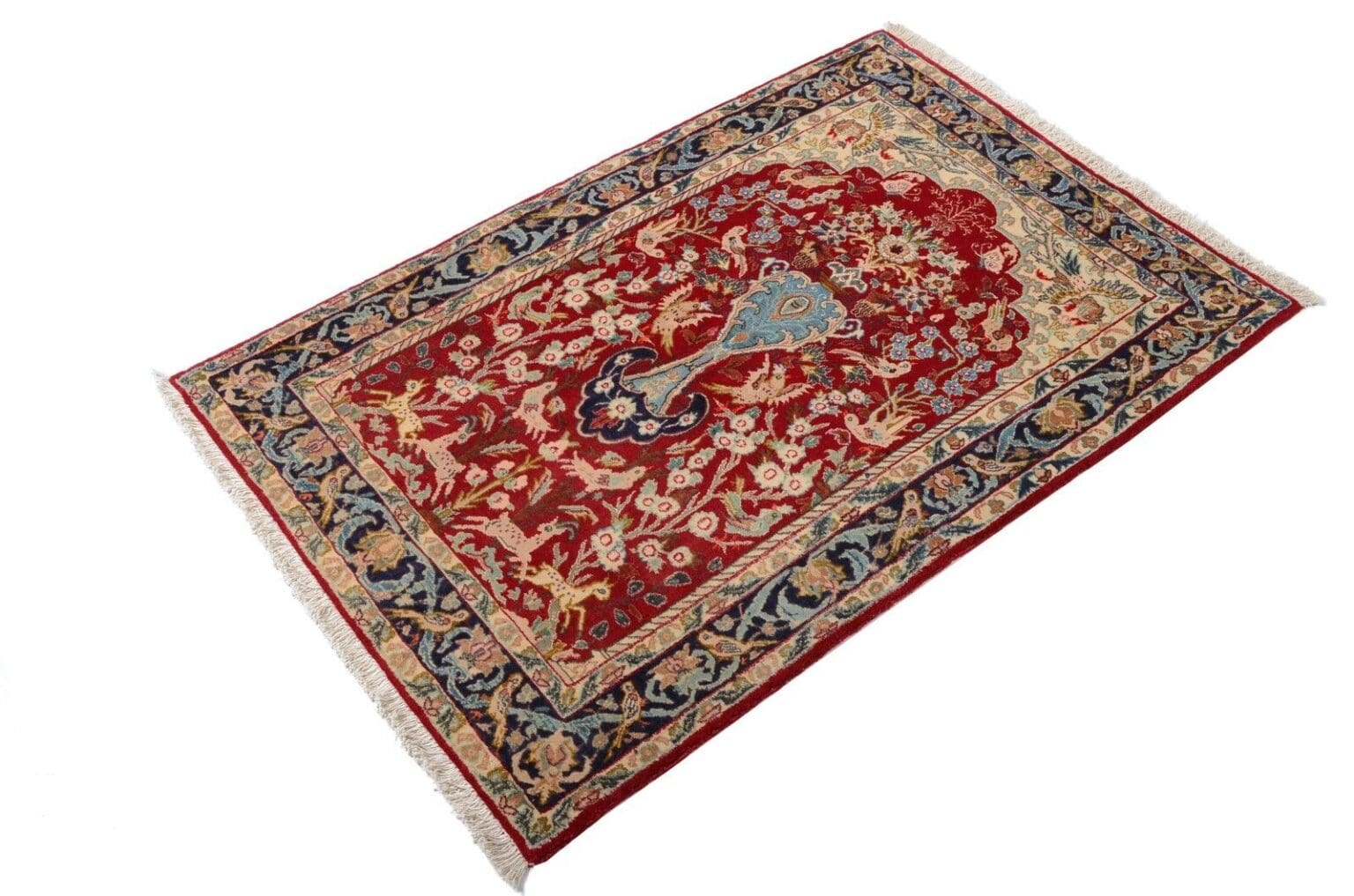 Persian Rug Isfahan 131 x 87 cm Wool Hand-knotted