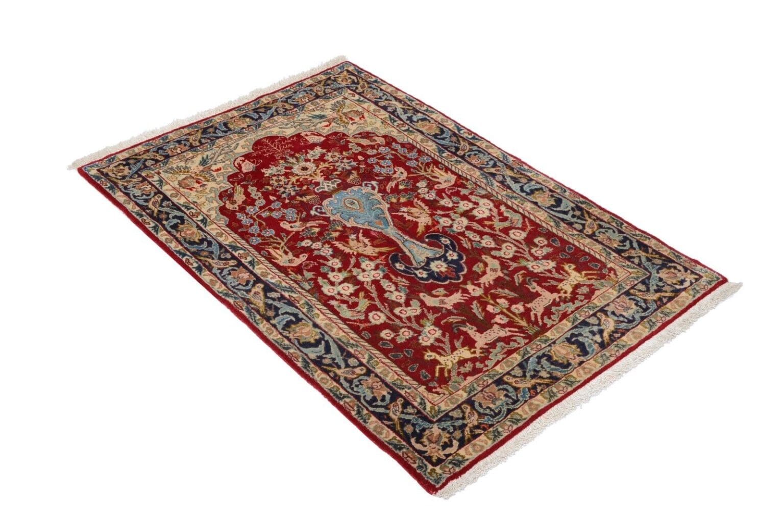 Persian Rug Isfahan 131 x 87 cm Wool Hand-knotted