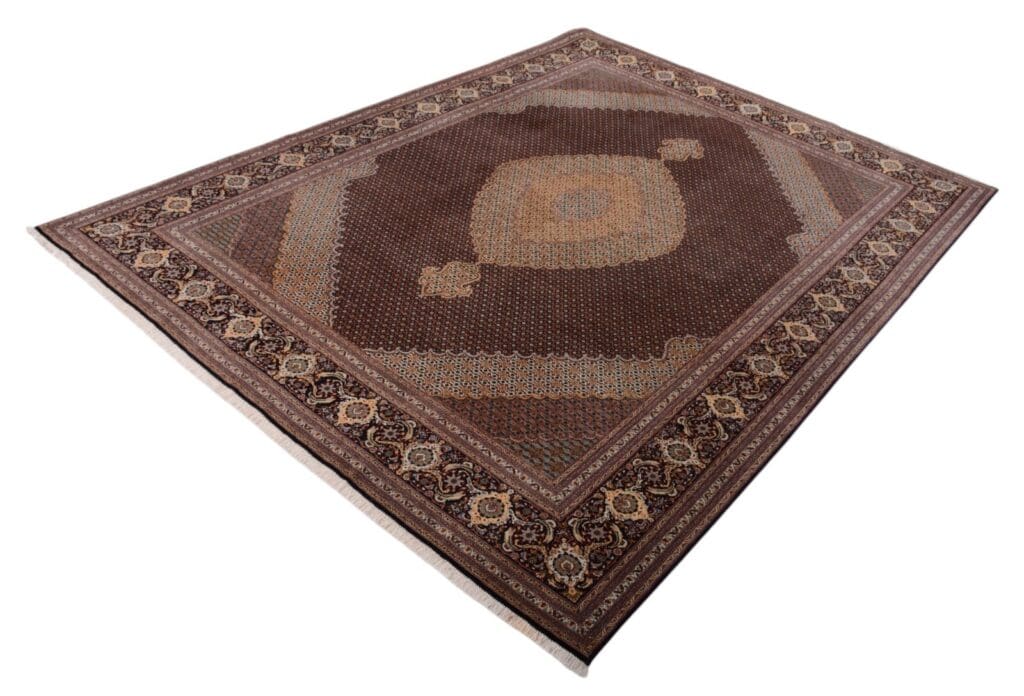 handgeknupfter-orientteppich-tabriz-395x300-cm-550000-knoten-blau-1 Persian Rug Tabriz 395 x 300 cm Wool Hand-knotted
