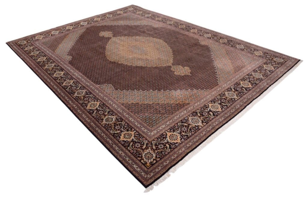 handgeknupfter-orientteppich-tabriz-395x300-cm-550000-knoten-blau-2 Persian Rug Tabriz 395 x 300 cm Wool Hand-knotted