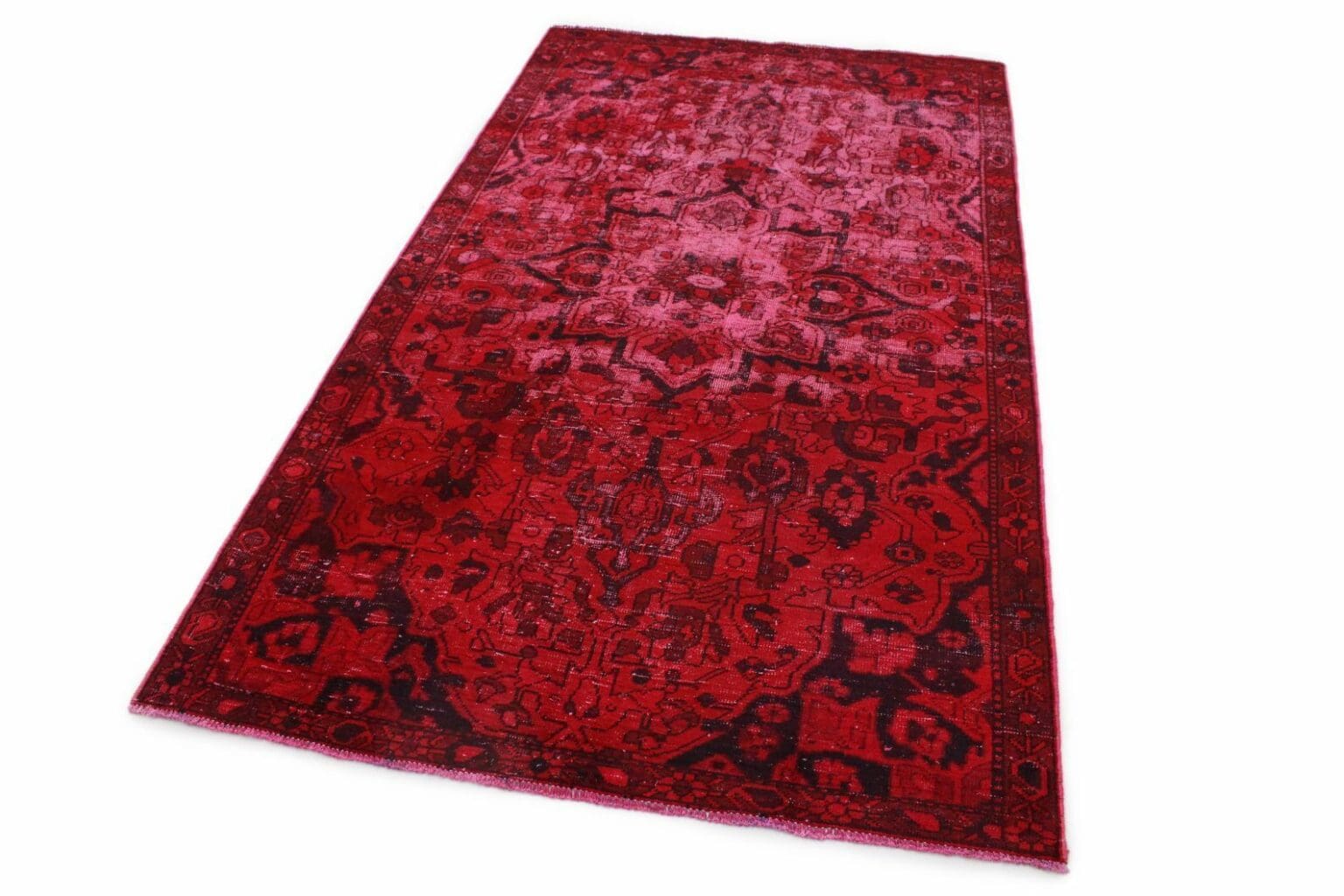 vintage-orientteppich-rot-274x151cm-handgeknupft-unikat-1 Oriental Rug 274x151 cm Wool Hand-knotted