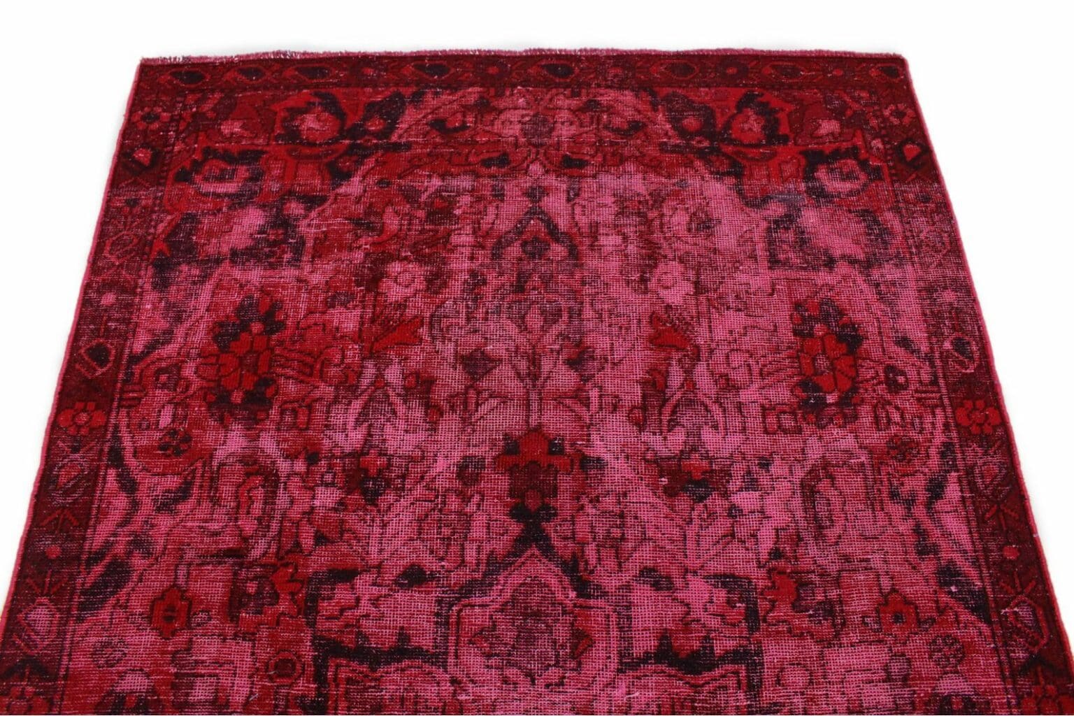 vintage-orientteppich-rot-274x151cm-handgeknupft-unikat-4 Oriental Rug 274x151 cm Wool Hand-knotted